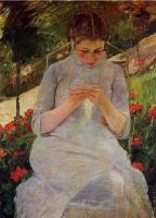 Cassatt, Mary - Young Woman Sewing in a Garden